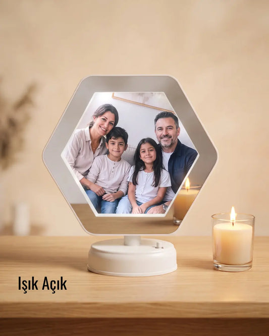 Led Işıklı Altıgen Sihirli Ayna