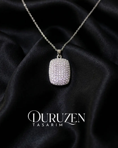 Kişiye Özel Fotoğraflı Kapaklı Lüks Taşlı Anı Kolyesi No:10