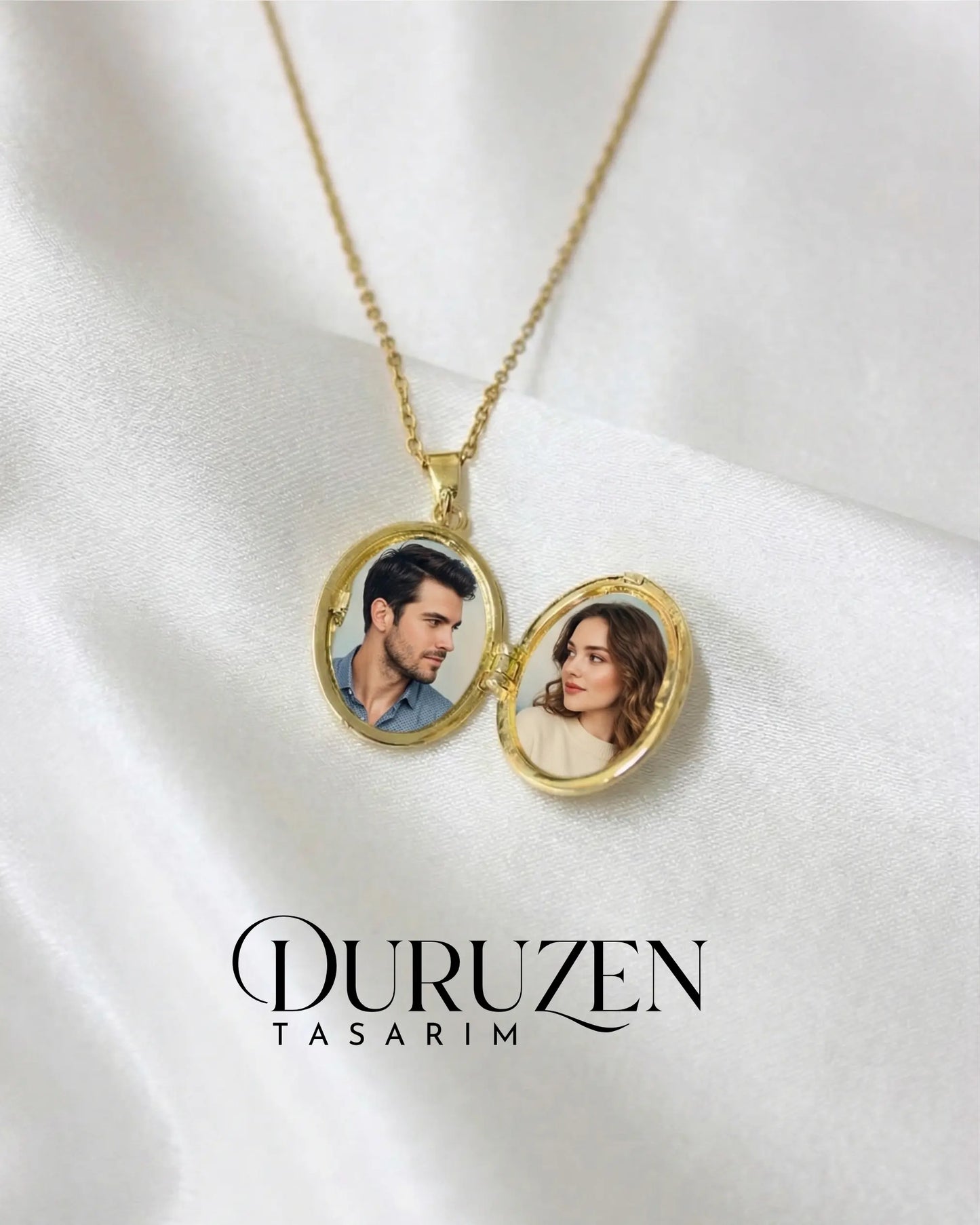 Kişiye Özel Fotoğraflı Kapaklı Yıldız Tasarımlı Kolye No:1