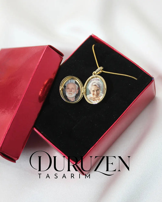 Fotoğraflı Anka Kuşu Detaylı Alya Kolye