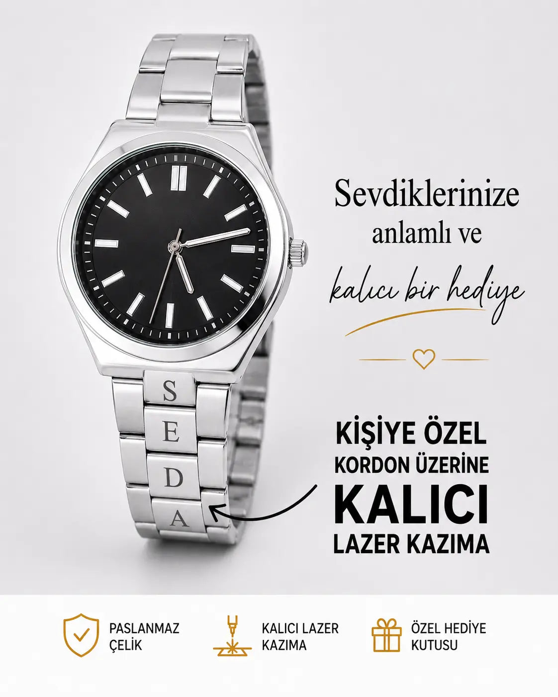 Premium Kişiye Özel Erkek Saat Modeli 3