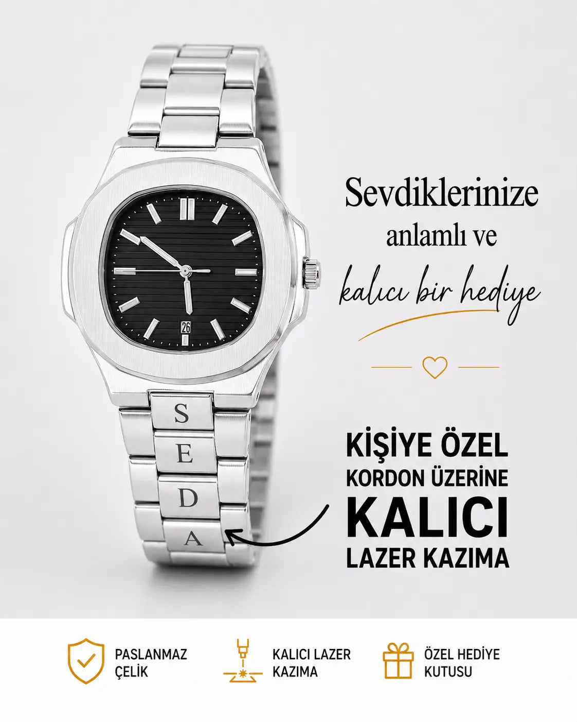 Premium Kişiye Özel Erkek Saat Modeli 8