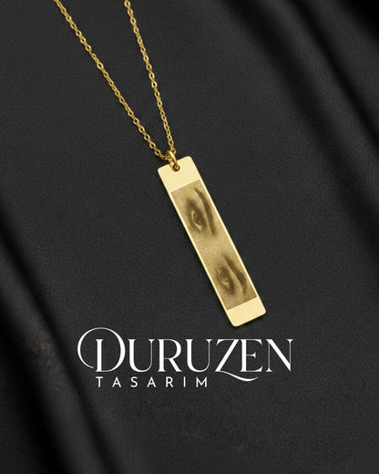 Kişiye Özel Tasarım Çelik Göz Kolye