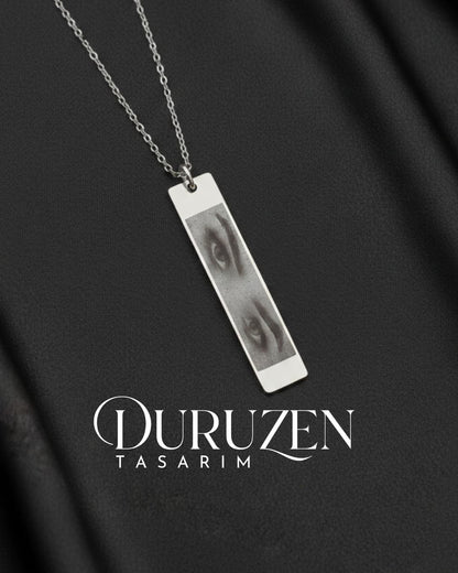 Kişiye Özel Tasarım Çelik Göz Kolye