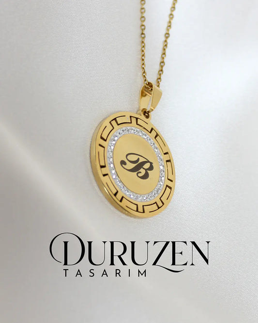 Kişiye Özel Yuvarlak Taşlı Kolye
