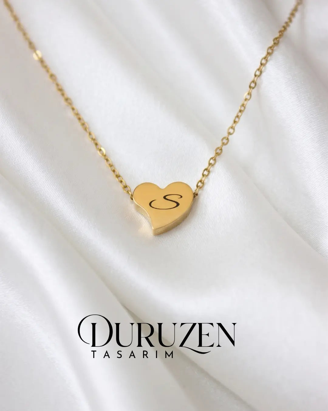 Kişiye Özel Harf Yazılı Minimalist Çelik Kolye