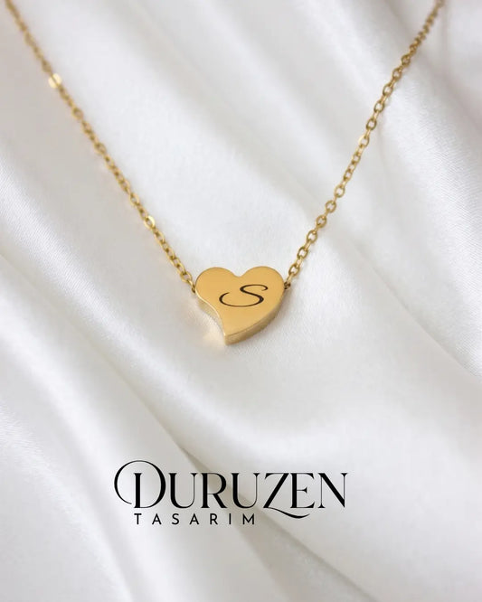 Kişiye Özel Harf Yazılı Minimalist Çelik Kolye