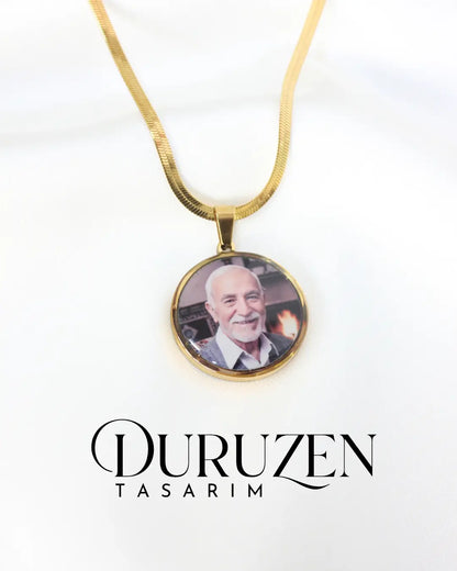 Kişiye Özel Renkli Fotoğraflı Hatıra Canlı Kolye ve Bileklik Seti