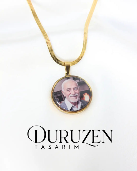 Kişiye Özel Renkli Fotoğraflı Hatıra Canlı Kolye