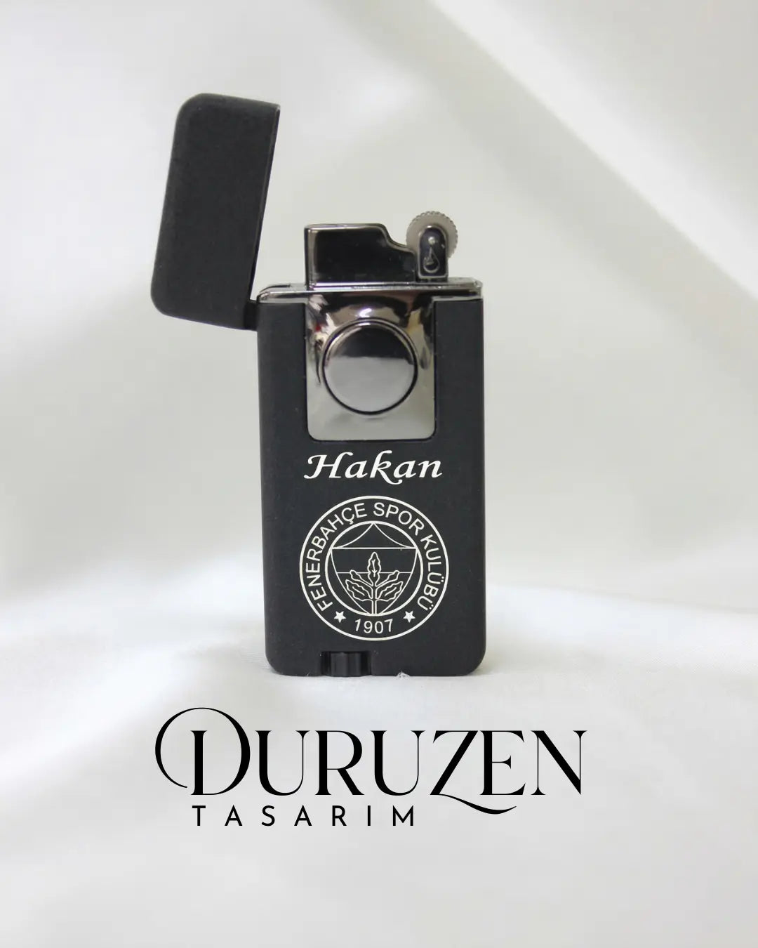 Kişiye Özel Tasarımlı Şık Siyah Çakmak