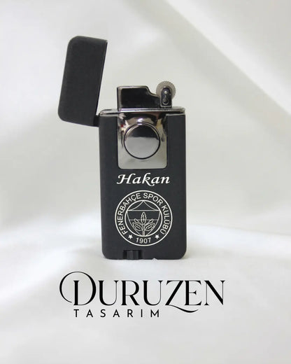 Kişiye Özel Tasarımlı Şık Siyah Çakmak