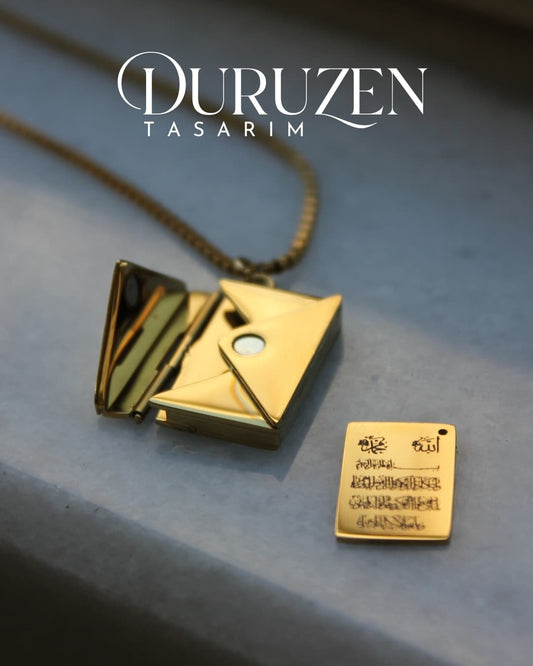 Kişiye Özel Nazar Dualı Mektup Kolye