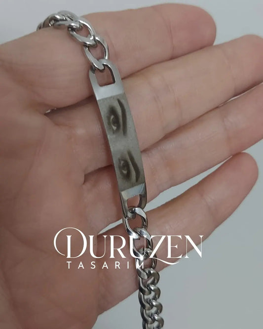 Kişiye Özel Tasarım Çelik Göz Bileklik