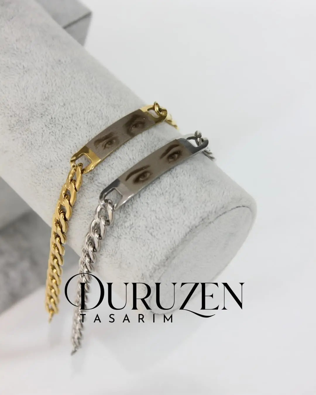 Kişiye Özel Tasarım Çelik Göz Bileklik