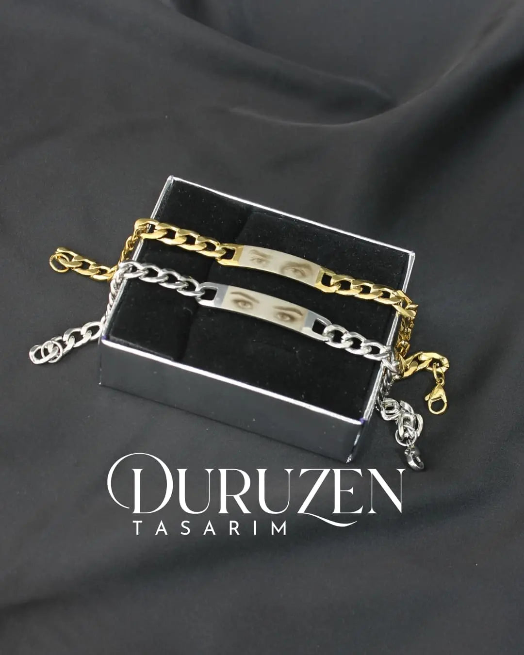 Kişiye Özel Tasarım Çelik Göz Bileklik