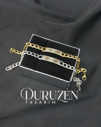 Kişiye Özel Tasarım Çelik Göz Bileklik