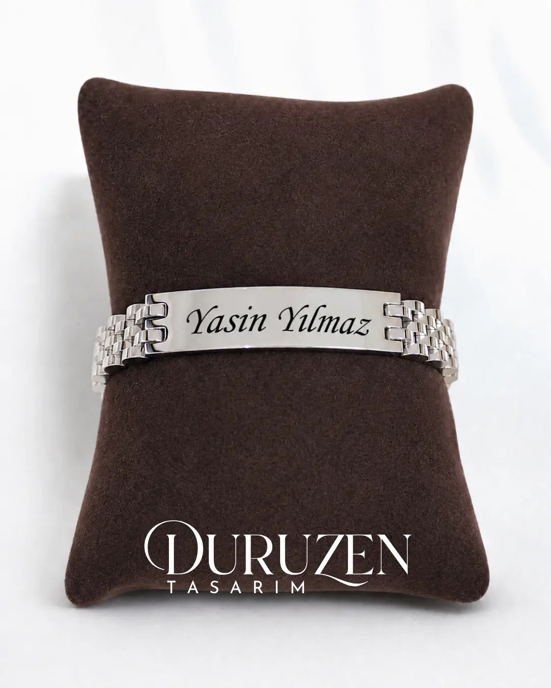 Kişiselleştirilebilir Gümüş Renk VIP Rolex Model Çelik Bileklik