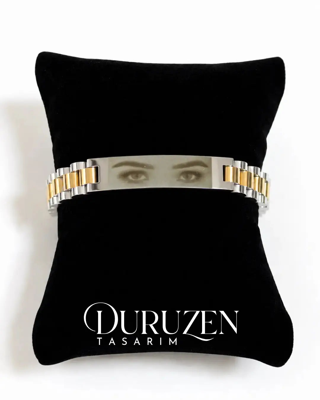 Kişiselleştirilebilir Gold Silver VIP Rolex Model Çelik Göz Bileklik